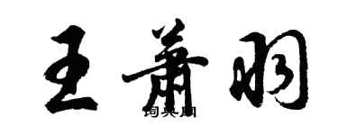 胡問遂王蕭羽行書個性簽名怎么寫