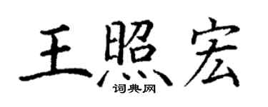 丁謙王照宏楷書個性簽名怎么寫