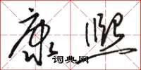駱恆光康熙草書怎么寫