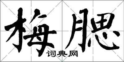 翁闓運梅腮楷書怎么寫