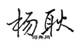 駱恆光楊耿行書個性簽名怎么寫
