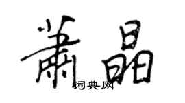 王正良蕭晶行書個性簽名怎么寫