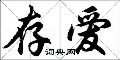 胡問遂存愛行書怎么寫