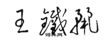 駱恆光王鐵麗草書個性簽名怎么寫