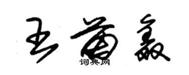 朱錫榮王苗鑫草書個性簽名怎么寫