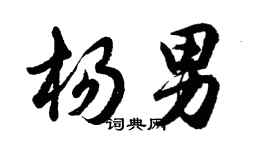 胡問遂楊男行書個性簽名怎么寫