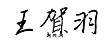王正良王賀羽行書個性簽名怎么寫