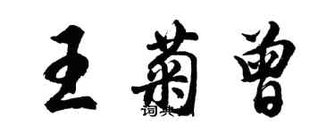 胡問遂王菊曾行書個性簽名怎么寫