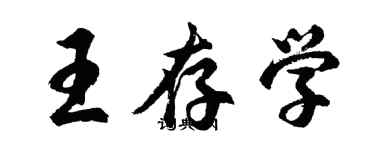 胡問遂王存學行書個性簽名怎么寫