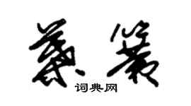 朱錫榮葉簧草書個性簽名怎么寫