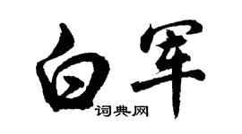 胡問遂白軍行書個性簽名怎么寫