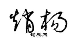 曾慶福趙楊草書個性簽名怎么寫