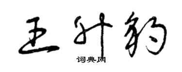 曾慶福王升豹草書個性簽名怎么寫