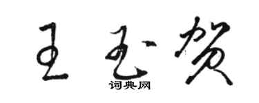 駱恆光王玉賀草書個性簽名怎么寫