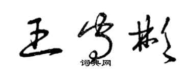 曾慶福王守彬草書個性簽名怎么寫