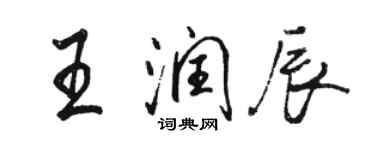 駱恆光王潤辰行書個性簽名怎么寫