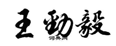 胡問遂王勁毅行書個性簽名怎么寫