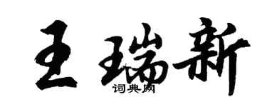 胡問遂王瑞新行書個性簽名怎么寫