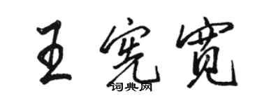 駱恆光王憲寬行書個性簽名怎么寫