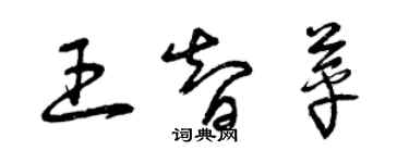 曾慶福王智苹草書個性簽名怎么寫