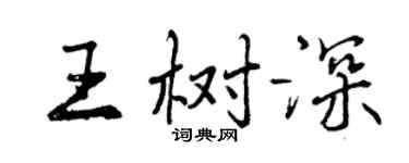 曾慶福王樹深行書個性簽名怎么寫