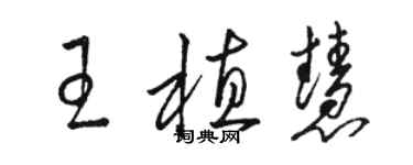 駱恆光王植慧草書個性簽名怎么寫