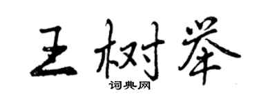 曾慶福王樹舉行書個性簽名怎么寫