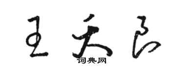 駱恆光王夭良草書個性簽名怎么寫