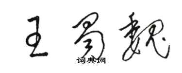 駱恆光王蜀魏草書個性簽名怎么寫