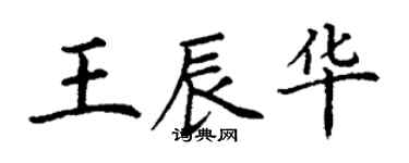 丁謙王辰華楷書個性簽名怎么寫