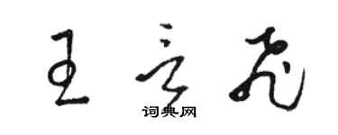 駱恆光王言飛草書個性簽名怎么寫