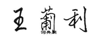 駱恆光王葡利行書個性簽名怎么寫