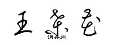 梁錦英王桑花草書個性簽名怎么寫