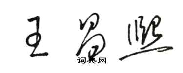 駱恆光王昌熙草書個性簽名怎么寫