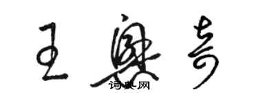 駱恆光王興奇草書個性簽名怎么寫