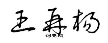 曾慶福王再楊草書個性簽名怎么寫