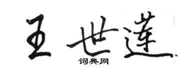 駱恆光王世蓮行書個性簽名怎么寫