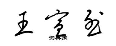 梁錦英王宣烈草書個性簽名怎么寫