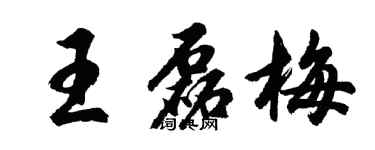 胡問遂王磊梅行書個性簽名怎么寫