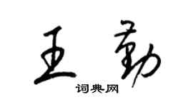 梁錦英王勤草書個性簽名怎么寫