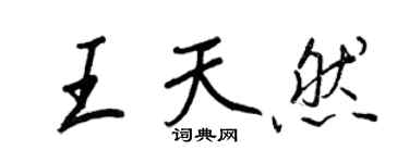 王正良王天然行書個性簽名怎么寫