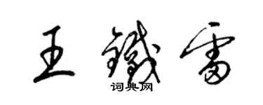 梁錦英王鐵雷草書個性簽名怎么寫