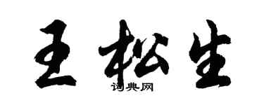 胡問遂王松生行書個性簽名怎么寫