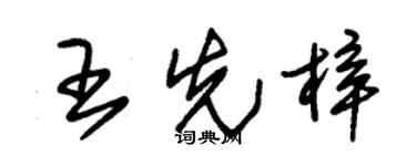 朱錫榮王先梓草書個性簽名怎么寫