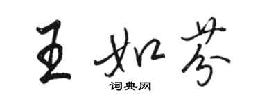 駱恆光王如芬行書個性簽名怎么寫