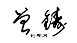 朱錫榮曾鑄草書個性簽名怎么寫