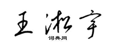 梁錦英王淞宇草書個性簽名怎么寫