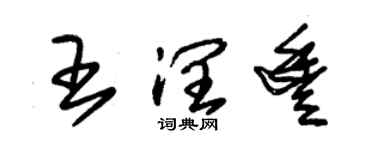 朱錫榮王潤豐草書個性簽名怎么寫