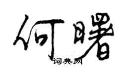 曾慶福何曙行書個性簽名怎么寫
