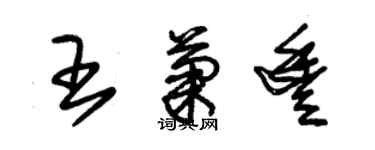 朱錫榮王菊豐草書個性簽名怎么寫